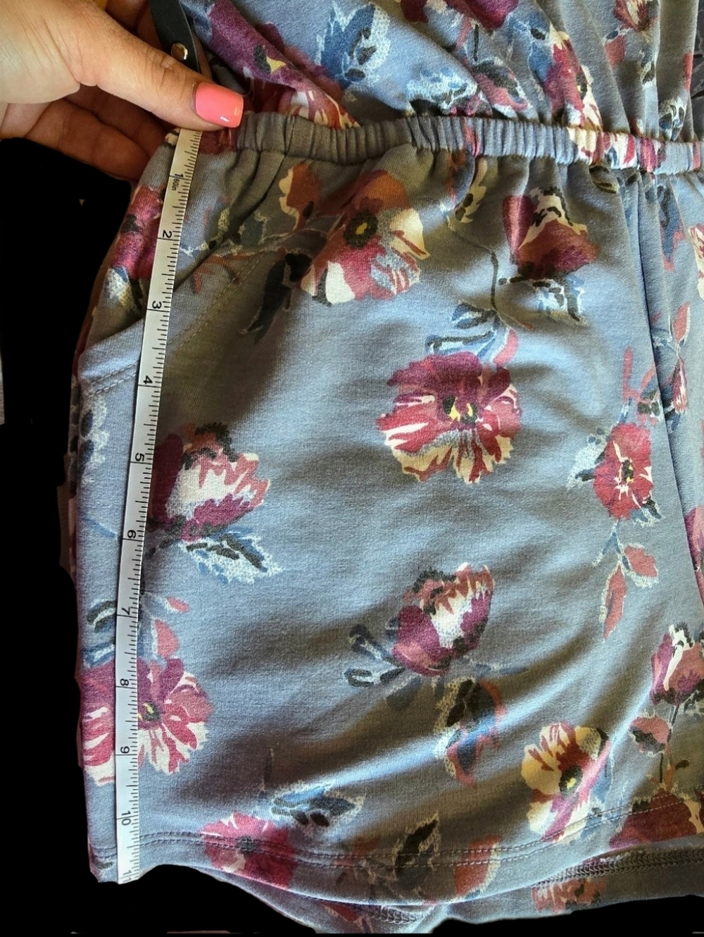 "Color Thread" Floral Romper-Size Lg-NWT - Picture 5 of 6